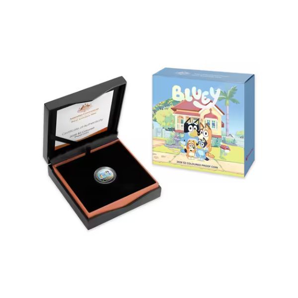 2026 $2 Bluey Coloured AlBr Proof Coin 10,500 Low Mintage