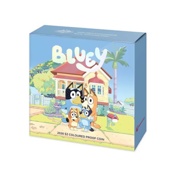 2026 $2 Bluey Coloured AlBr Proof Coin 10,500 Low Mintage