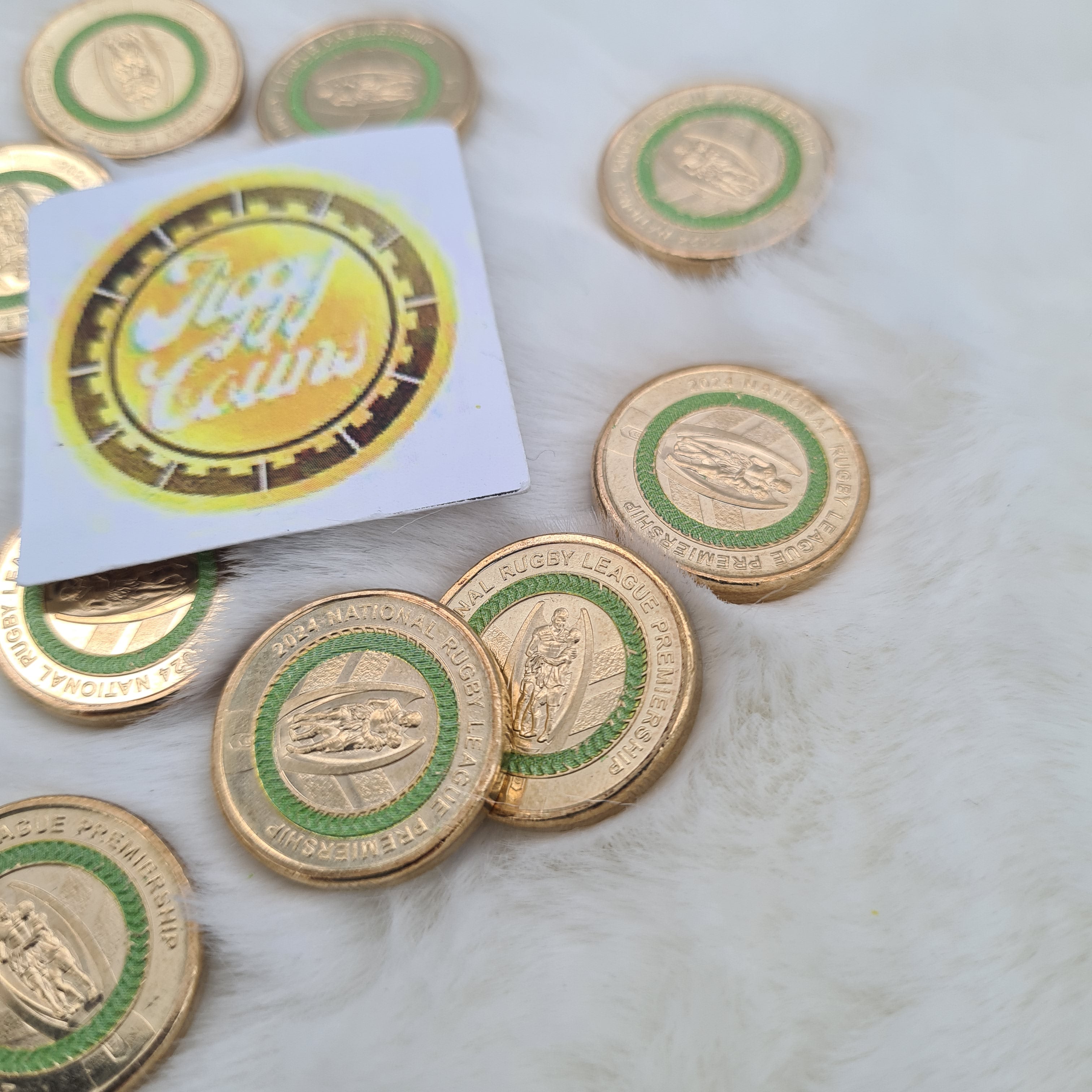 2024 NRL Men’s & NRLW Women’s Premiership Pair of Coloured $2 Coin Circ