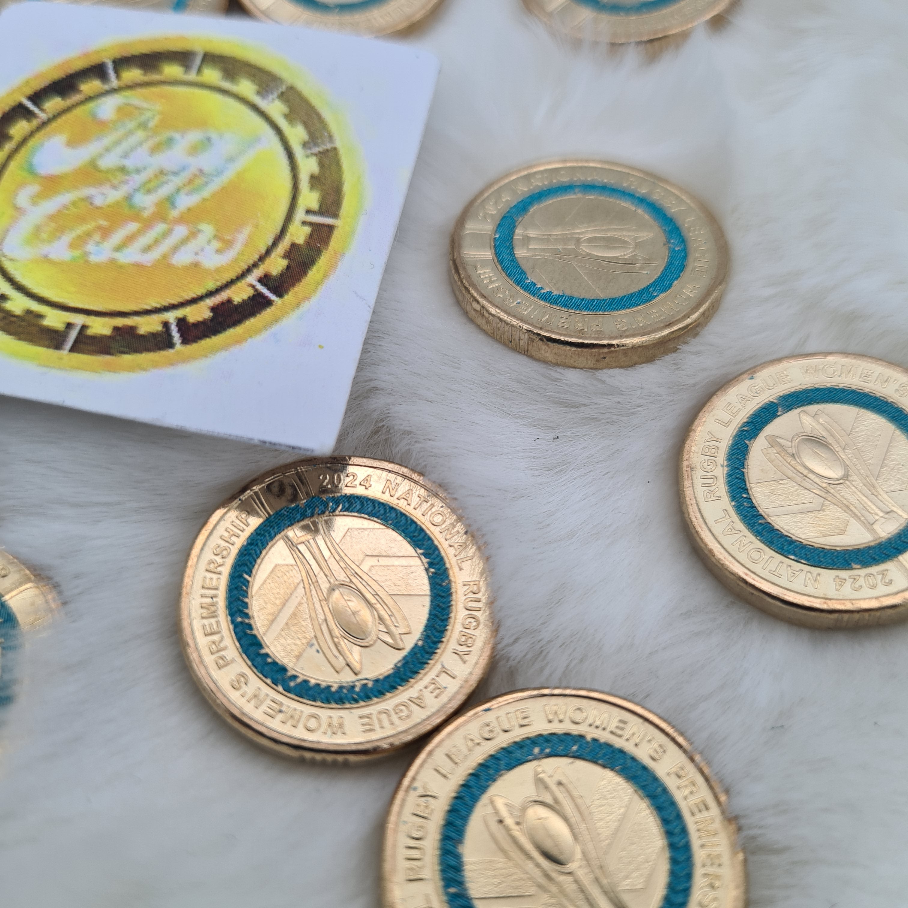 2024 NRL Men’s & NRLW Women’s Premiership Pair of Coloured $2 Coin Circ