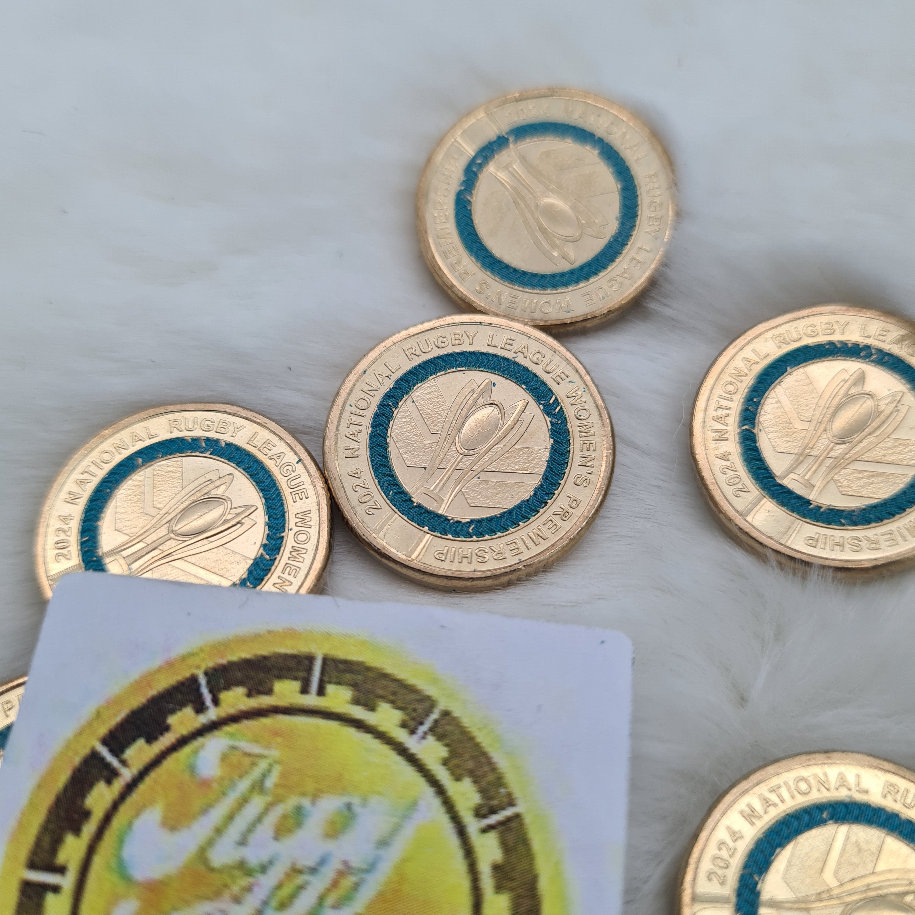 2024 NRL Men’s & NRLW Women’s Premiership Pair of Coloured $2 Coin Circ