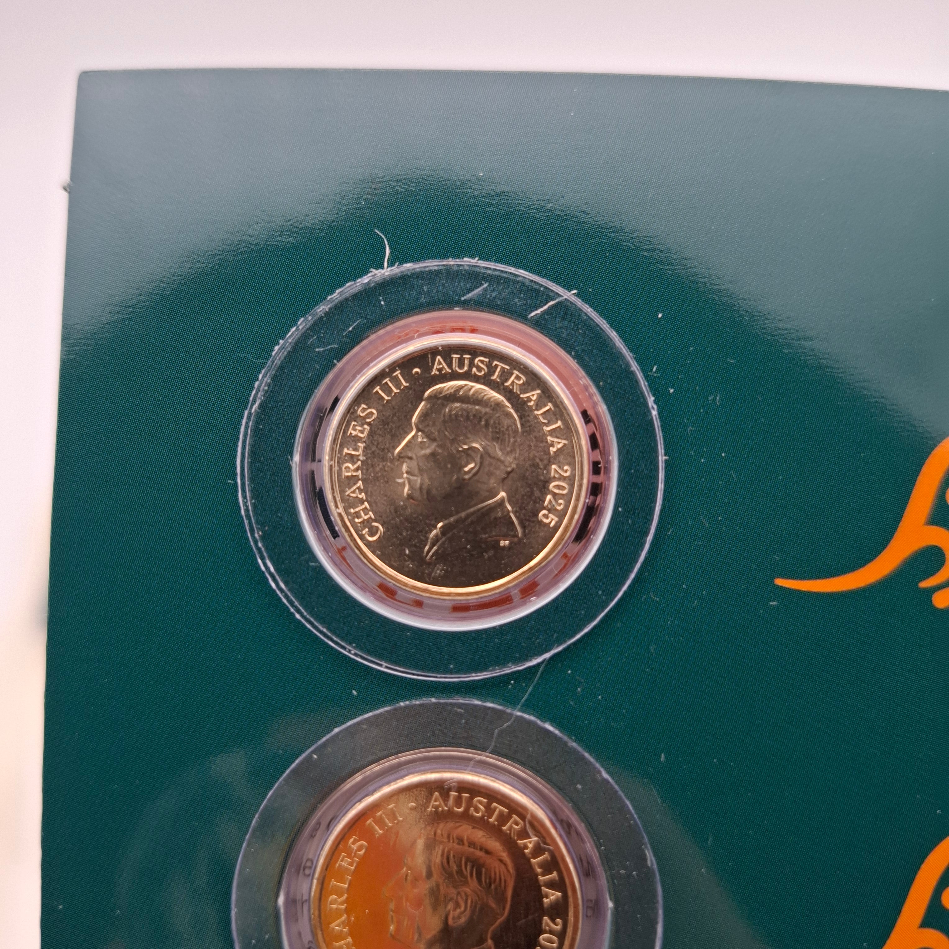 UNC Wallabies Wallaroos 2 Coin Card Set Rugby $2 Two Dollar Wallabys Australia