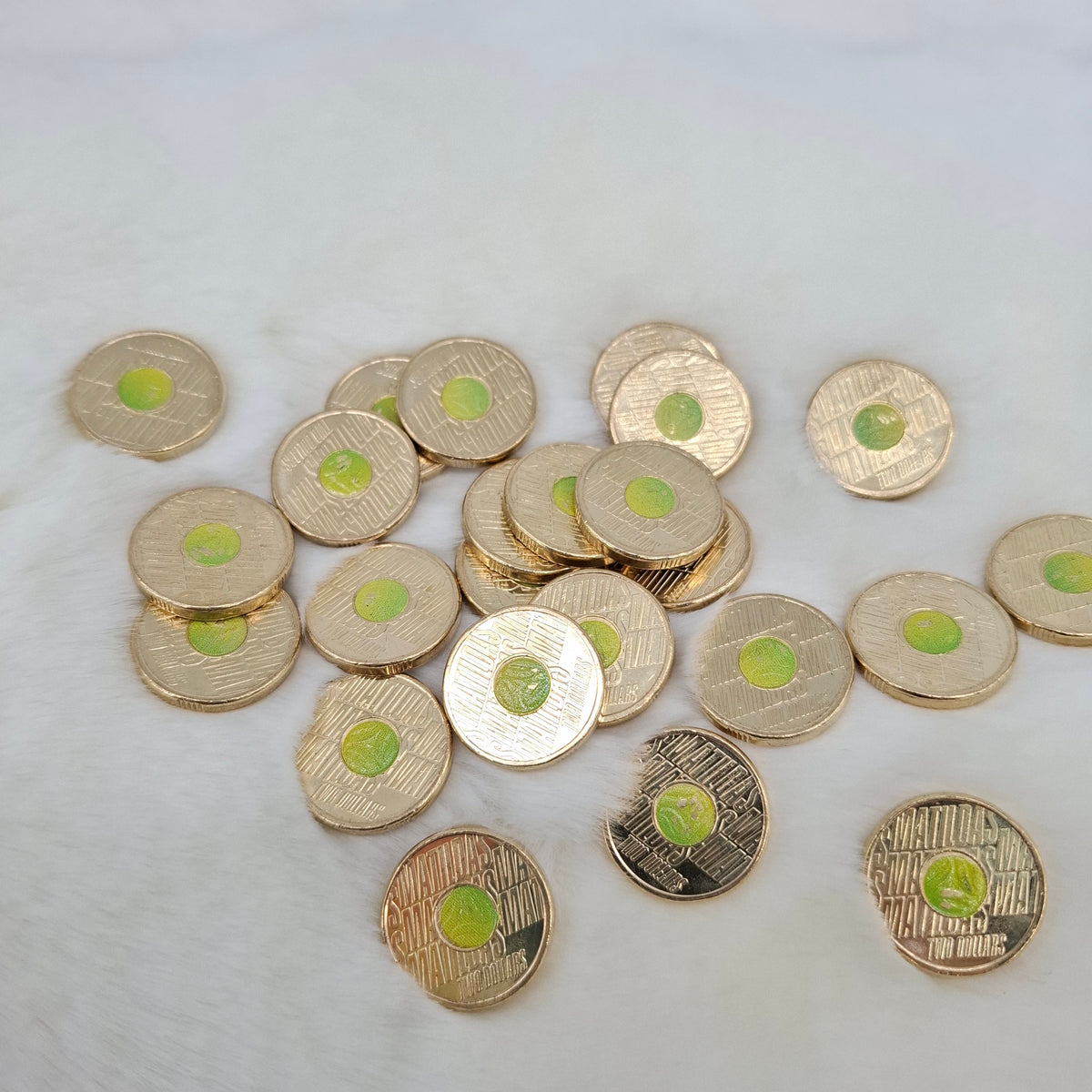 2026 $2 Matildas Green & Gold Coloured Coin Australian two dollar Circulated