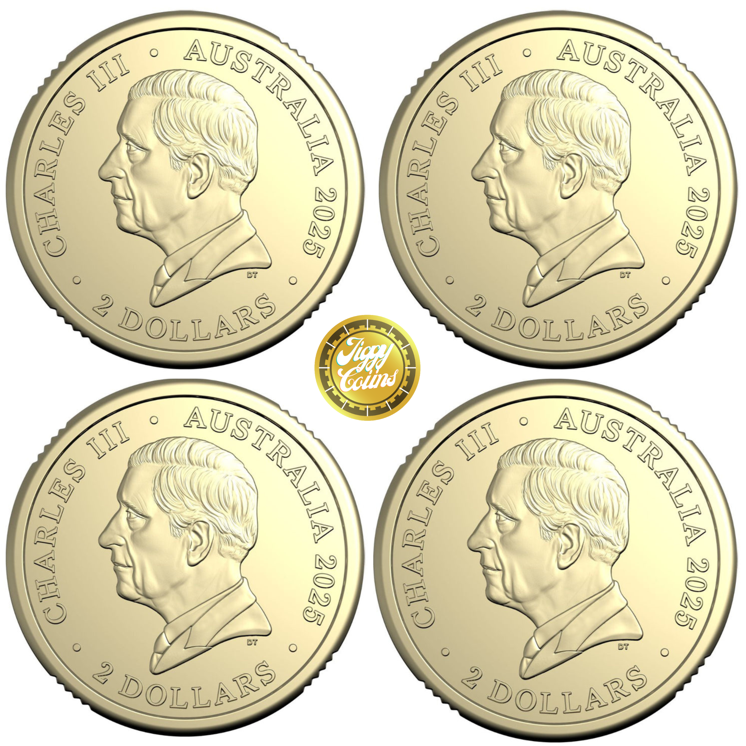 UNC Set of 4 x 2025 $2 Remembrance 80th Anniversary of End WWII Coloured Coin