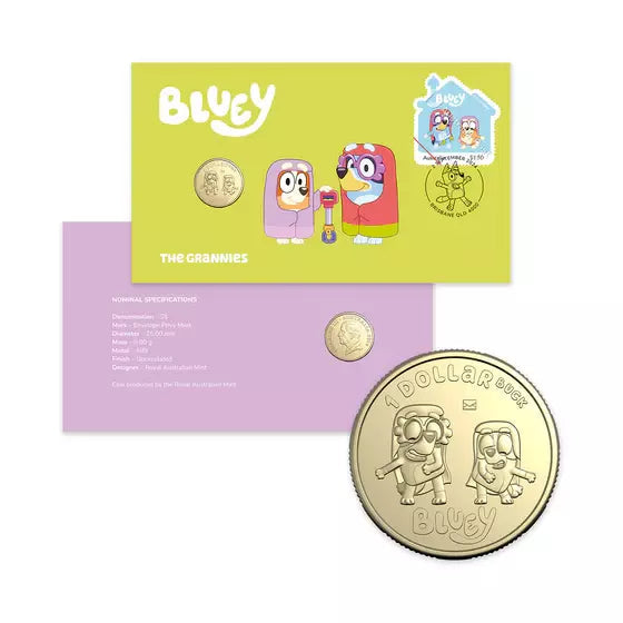 2024 Bluey PNC $1 Postal Numismatic Cover THE GRANNIES Limited Edition 6000