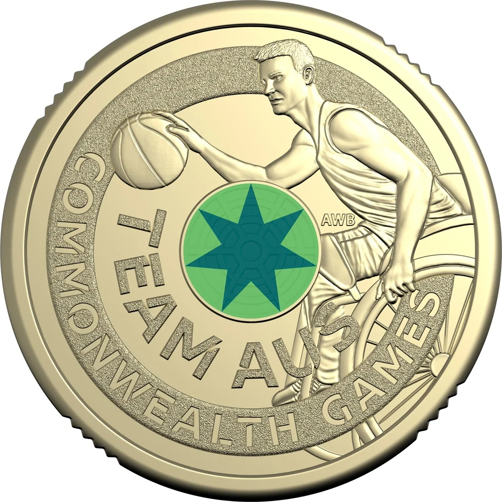 UNC 2026 $2 Wheelchair Basketball Commonwealth Games Team AUS Coloured Coin