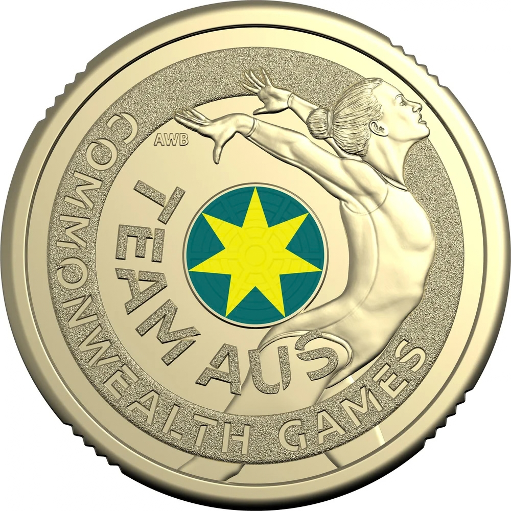 UNC 2026 $2 Women's Gymnastics Commonwealth Games Team AUS Coloured Coin