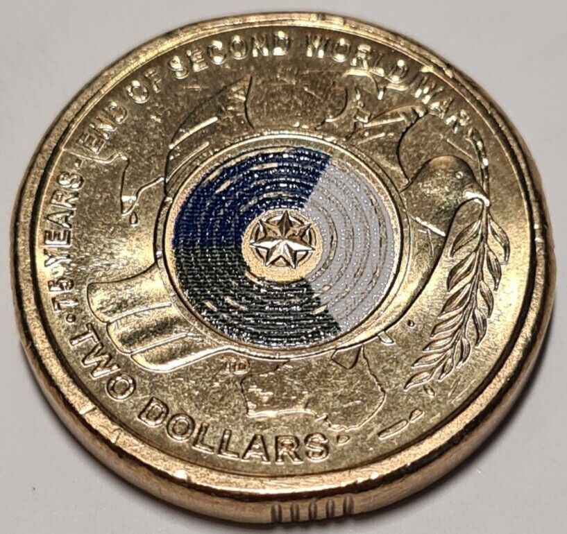 9x 2020 ALL AUS COLOURED $2 DOLLAR COIN SET- END OF WW2, TOKYO OLYMPIC, T20, FF