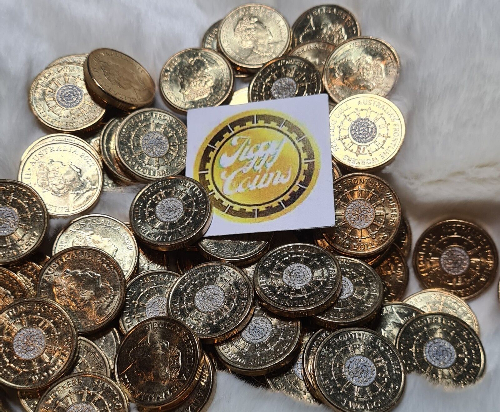 2022 $2 Frontline Workers Australian Coloured two dollar coin Queen white CIRC