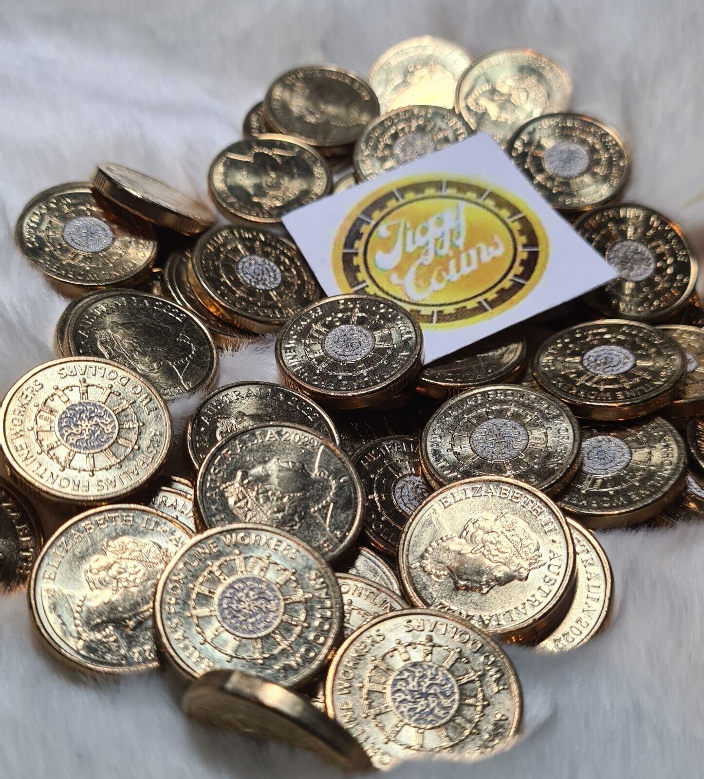 2022 $2 Frontline Workers Australian Coloured two dollar coin Queen white CIRC