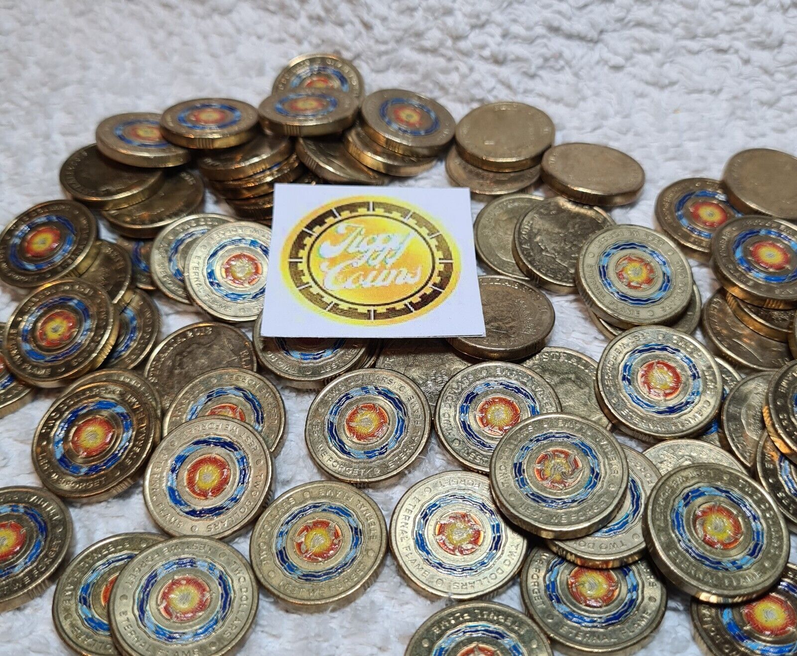 2018 $2 LEST WE FORGET ETERNAL FLAME AUSTRALIAN COLOURED TWO DOLLAR COIN CIRC