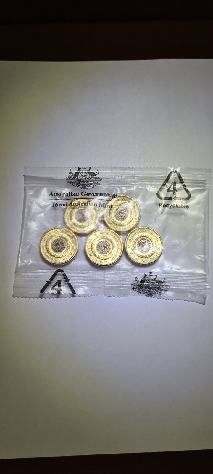 NEW UNC 2021 $2 IMS RAM MINT BAG TWO DOLLAR RARE COLOURED COIN - (5 COINS)