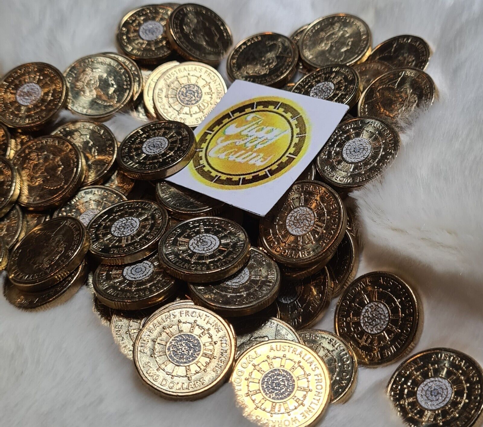 2022 $2 Frontline Workers Australian Coloured two dollar coin Queen white CIRC