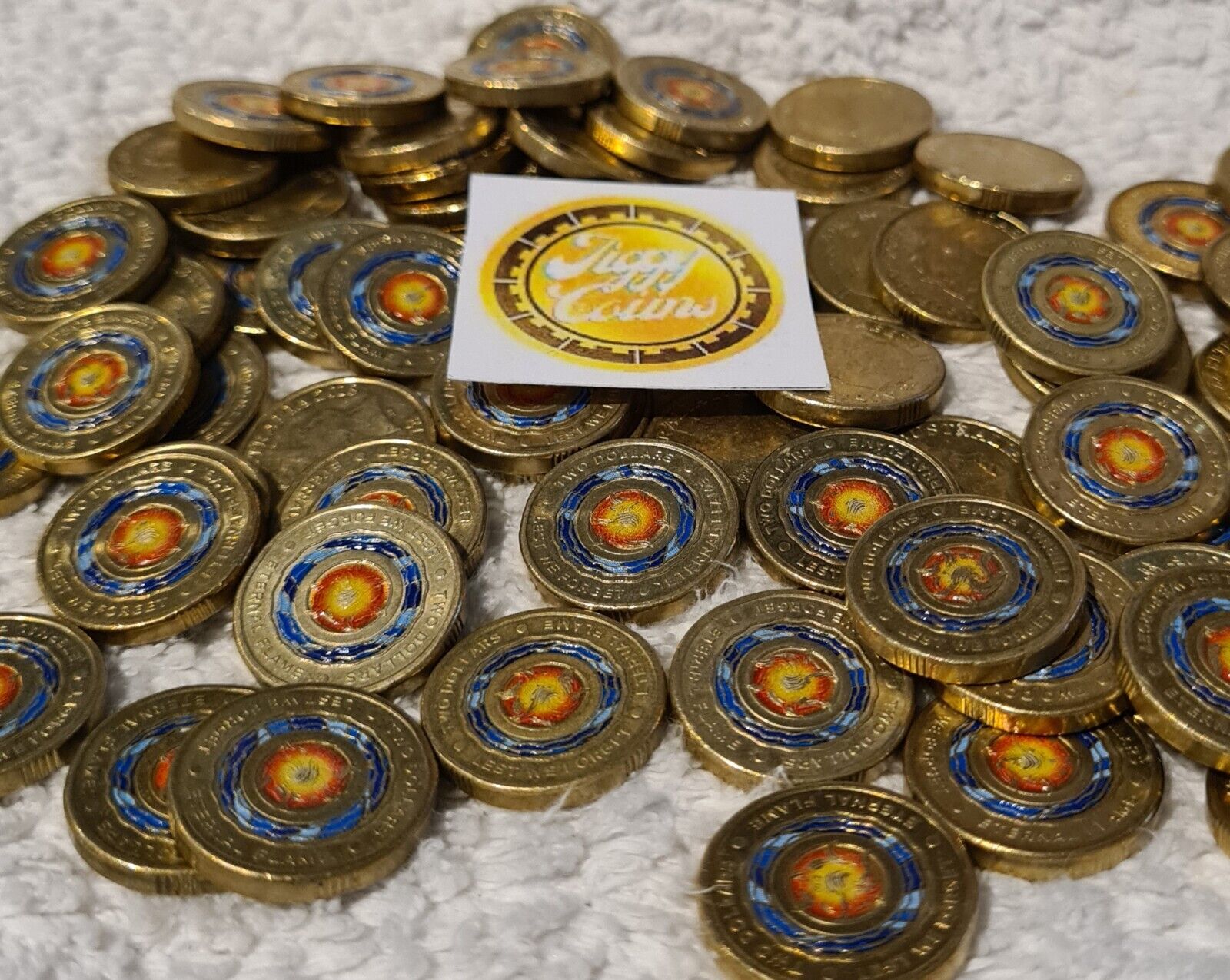 2018 $2 LEST WE FORGET ETERNAL FLAME AUSTRALIAN COLOURED TWO DOLLAR COIN CIRC