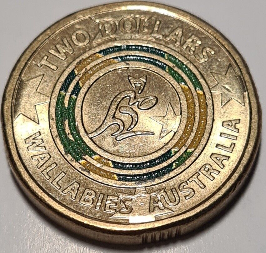 7x 2019 COLOURED COINS $2 SET - MR SQUIGGLE , REPATRIATION, POLICE, WALLABIES