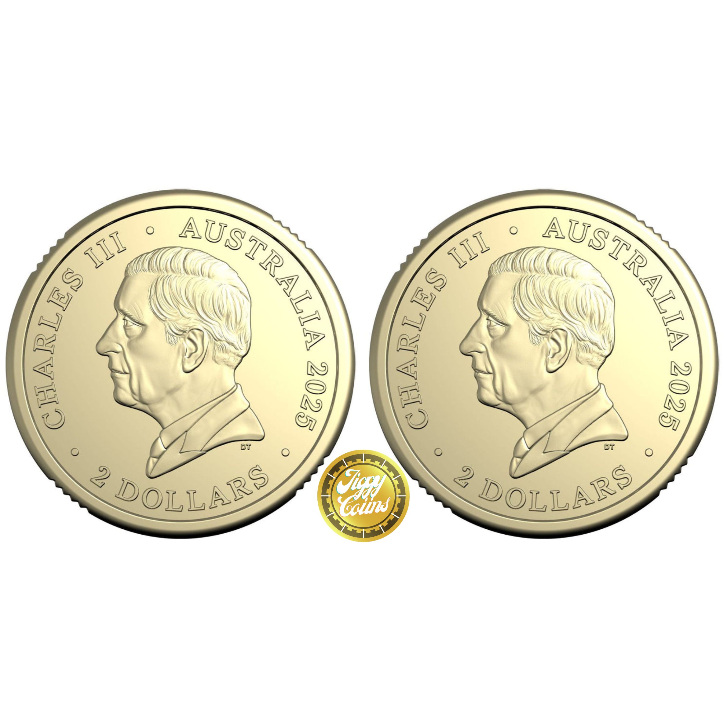 UNC 2025 Set of 2 Wallabies Wallaroos Rugby Coins $2 Two Dollar ex bag Australia