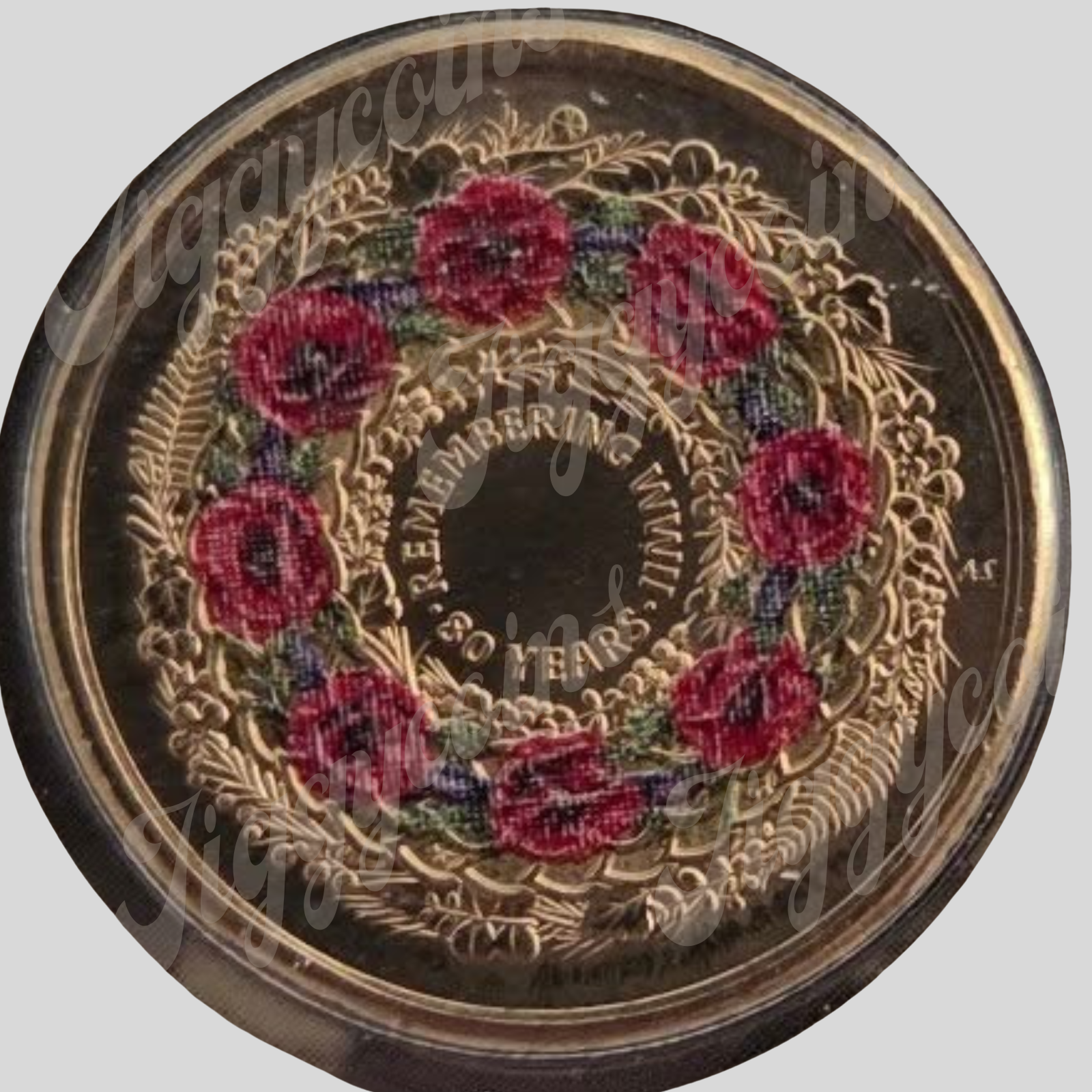 UNC 2025 $2 Remembrance 80th Anniversary of End WWII 8 red poppies Coloured Coin